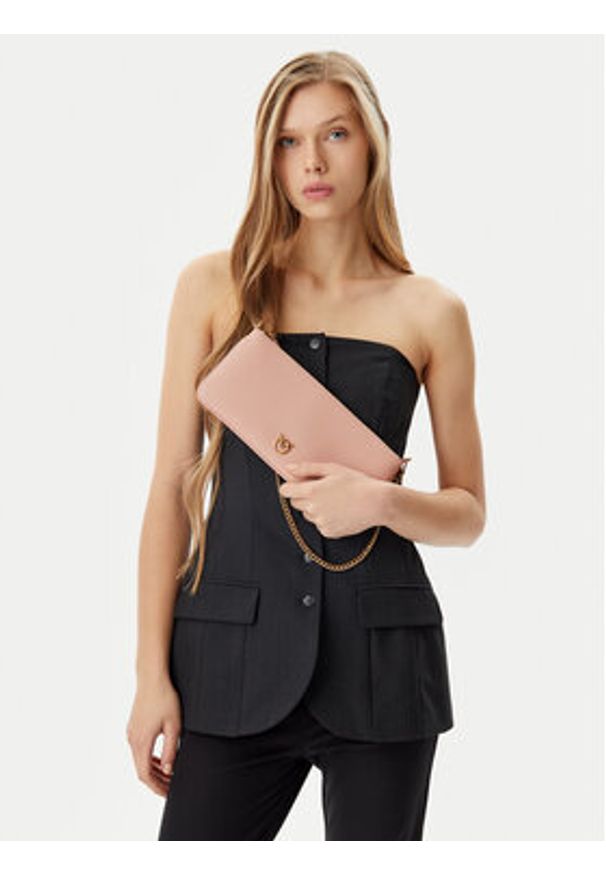 Pinko - PINKO Kopertówka Horizontal Flat AI 24-25 102747 A20F Różowy. Kolor: różowy. Materiał: skórzane