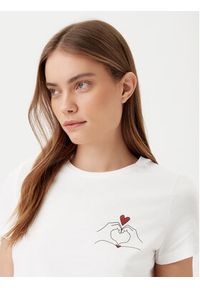 Vero Moda T-Shirt Viva 10322077 Biały Regular Fit. Kolor: biały. Materiał: bawełna