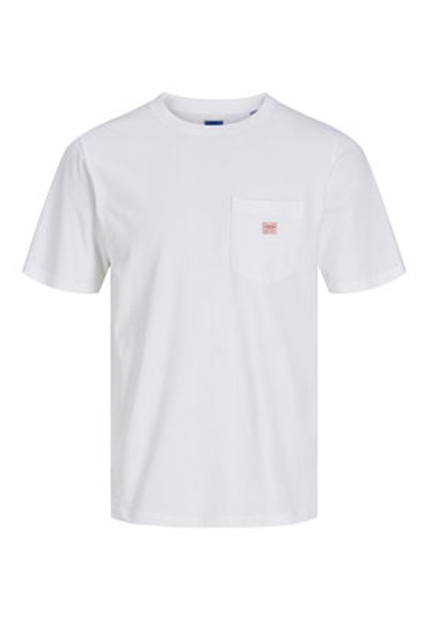Jack & Jones T-Shirt Blucaleb 12293019 Biały Regular Fit. Kolor: biały. Materiał: bawełna