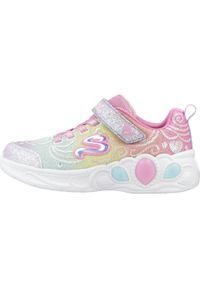 skechers - Buty do chodzenia dziewczęce, Skechers Princess Wishes. Zapięcie: rzepy. Kolor: wielokolorowy. Materiał: syntetyk, materiał. Szerokość cholewki: normalna. Model: Skechers Sport. Sport: turystyka piesza