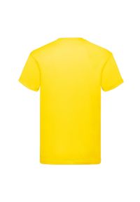 FRUIT OF THE LOOM - Oryginalna Koszulka Męska. Kolor: żółty. Sport: turystyka piesza