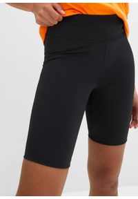 bonprix - Kolarki funkcyjne z krytą kieszonką w talii. Kolor: czarny. Styl: sportowy