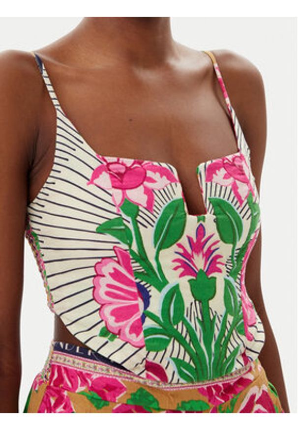 Maaji Kombinezon Cerice Bouquet Biena PT2712CJU001 Kolorowy Regular Fit. Materiał: wiskoza. Wzór: kolorowy