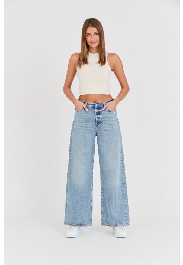 7 FOR ALL MANKIND Niebieskie damskie jeansy Zoey, Rozmiar 27. Kolor: niebieski