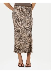 Noisy may - Noisy May Spódnica midi Avery 27034322 Brązowy Slim Fit. Kolor: brązowy. Materiał: bawełna
