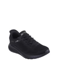 skechers - Buty na co dzień damskie SKECHERS BOBS SLIP-INS wsuwane. Okazja: na co dzień. Zapięcie: bez zapięcia. Kolor: czarny