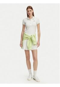 Lacoste Polo DF5284 Biały Slim Fit. Typ kołnierza: polo. Kolor: biały. Materiał: bawełna #2