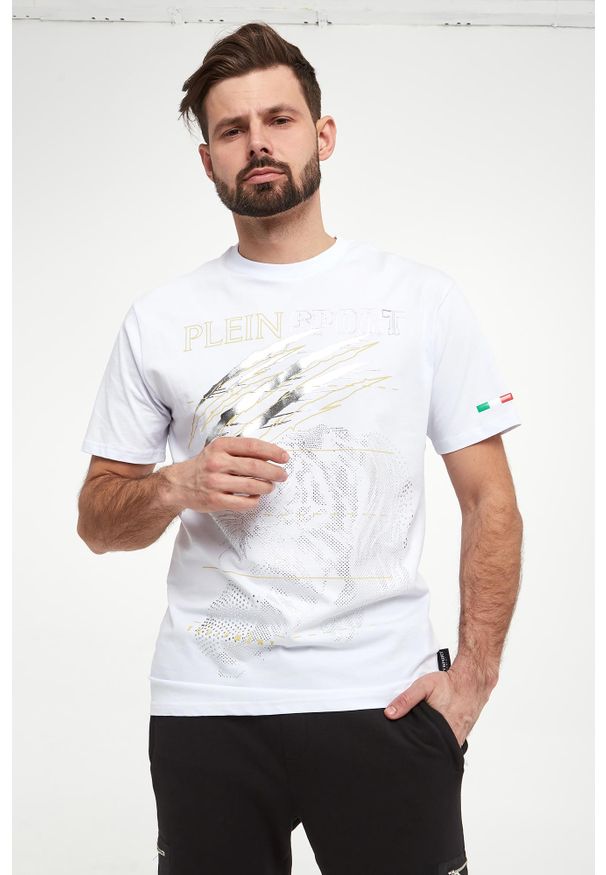 Plein Sport - T-shirt męski PLEIN SPORT. Styl: sportowy