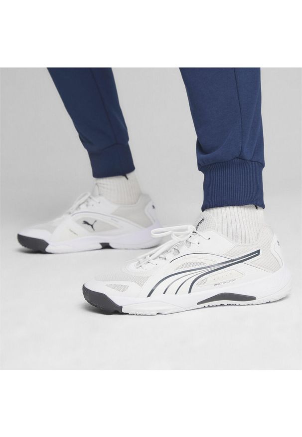 Puma - Buty do piłki ręcznej męskie PUMA Solarstrike II. Kolor: biały, wielokolorowy, szary