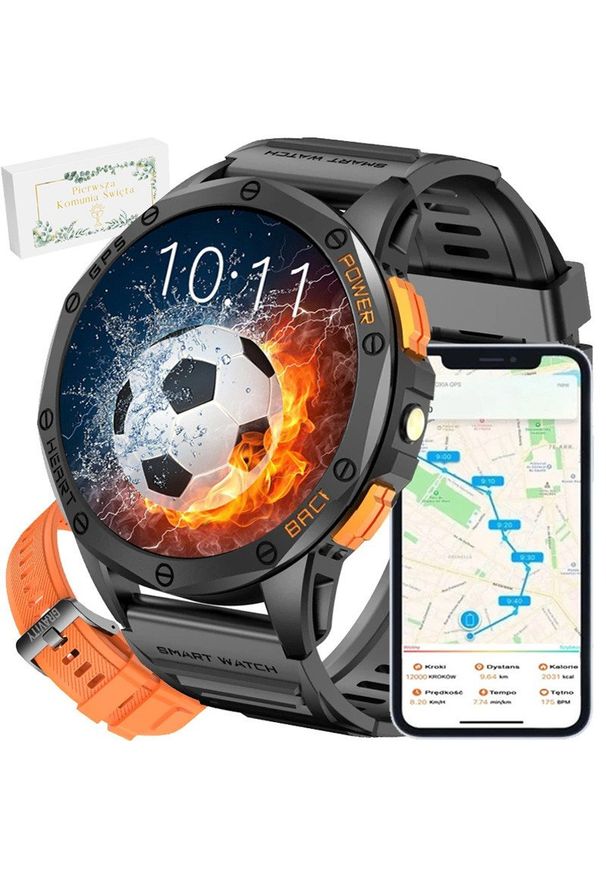 Gravity - Zegarek Komunijny SMARTWATCH-GPS- GRAVITY GT24-3 BK/BK/OG. Rodzaj zegarka: smartwatch