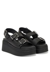 Tommy Jeans Sandały Tjw Wedge Sandal EN0EN02774 Czarny. Kolor: czarny. Materiał: skóra #3