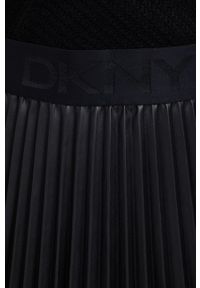 DKNY - Dkny - Spódnica. Kolor: czarny. Materiał: skóra #4