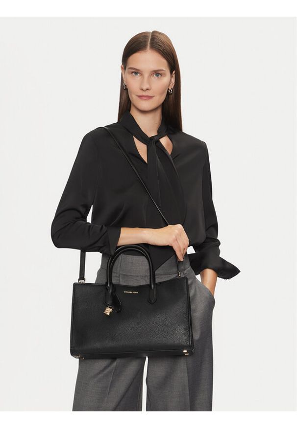 MICHAEL Michael Kors Torebka 30F4GETS2L Czarny. Kolor: czarny. Materiał: skórzane