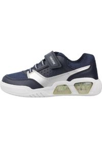 Tenisówki Geox Model J Illuminus Boy Kolor Niebieski. Kolor: niebieski. Materiał: tkanina, syntetyk
