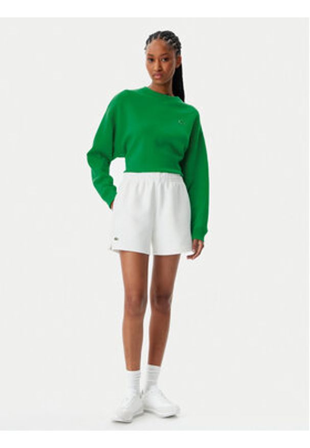 Lacoste Szorty sportowe GF9606 Biały Regular Fit. Kolor: biały. Materiał: bawełna, syntetyk