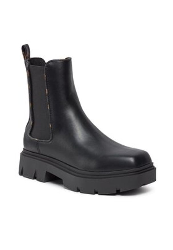 Guess Sztyblety FL8REN ELE10 Czarny. Kolor: czarny. Materiał: skóra