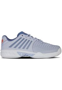 Buty do tenisa męskie K-Swiss Express Light 3. Kolor: fioletowy, różowy, wielokolorowy. Materiał: materiał, syntetyk. Szerokość cholewki: normalna. Sport: tenis