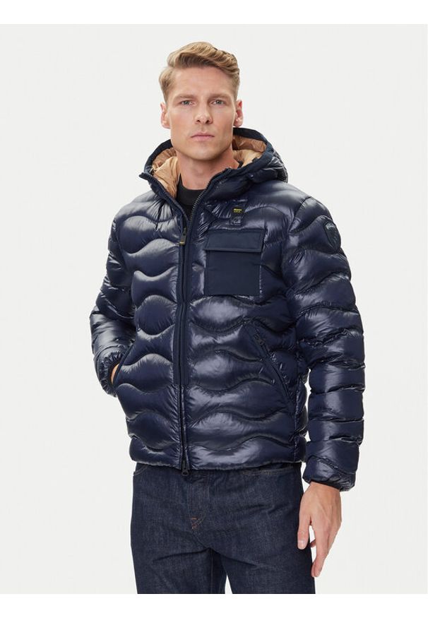 Blauer Kurtka przejściowa 25WBLUC02080 Granatowy Regular Fit. Kolor: niebieski. Materiał: syntetyk