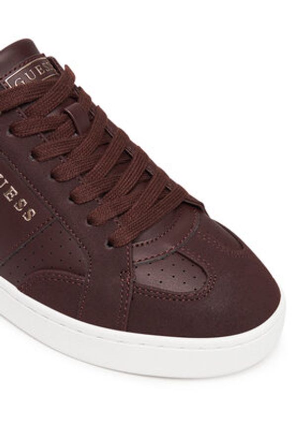 Guess Sneakersy FLFJR8 PEL12 Brązowy. Kolor: brązowy. Materiał: skóra