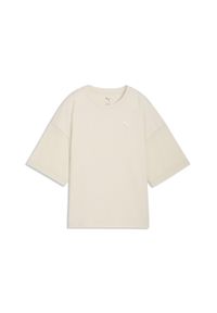 Puma - Damska koszulka oversize HER PUMA. Kolor: beżowy, biały, wielokolorowy. Sport: bieganie #1