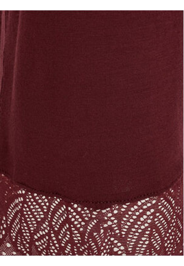 Femilet by Chantelle Spodnie piżamowe Jazz FNA560 Bordowy Regular Fit. Kolor: czerwony. Materiał: wiskoza