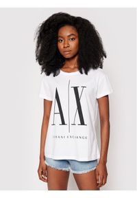 Armani Exchange T-Shirt 8NYTCX YJG3Z 5100 Biały Regular Fit. Kolor: biały. Materiał: bawełna #1