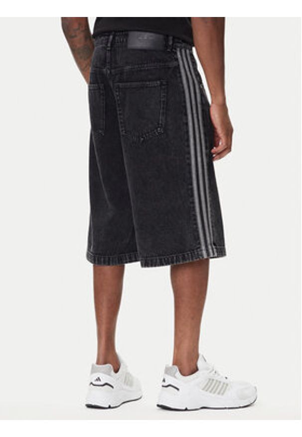 Adidas - adidas Szorty jeansowe adicolor Denim Firebird JC6719 Czarny Loose Fit. Kolor: czarny. Materiał: bawełna