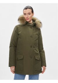 Woolrich Kurtka zimowa Arctic Raccoon CFWWOU0538FRUT0001 Zielony Regular Fit. Kolor: zielony. Materiał: syntetyk, bawełna. Sezon: zima