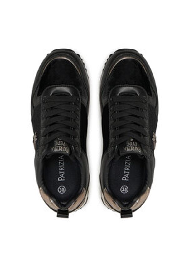 Patrizia Pepe Sneakersy PJ859.01 Czarny. Kolor: czarny. Materiał: materiał