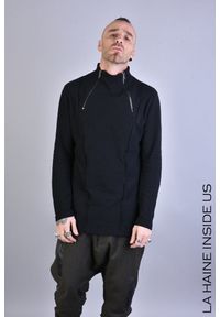 La Haine Inside Us Sweter "LM059" | A2308 3J LM059 | Mężczyzna | Czarny. Okazja: na co dzień. Typ kołnierza: kołnierzyk stójkowy. Kolor: czarny. Materiał: bawełna. Wzór: aplikacja. Styl: casual #11