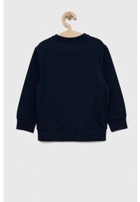 EA7 Emporio Armani bluza bawełniana dziecięca kolor granatowy z nadrukiem. Kolor: niebieski. Materiał: bawełna. Wzór: nadruk #3