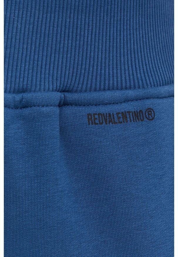 Red Valentino - Spodnie. Kolor: niebieski. Materiał: dzianina
