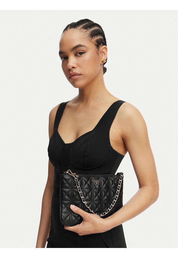 Guess Torebka PW7568 P6274 Czarny. Kolor: czarny. Materiał: skórzane