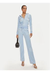 Juicy Couture Spodnie dresowe Del Ray JCAP180 Niebieski Straight Fit. Kolor: niebieski. Materiał: syntetyk