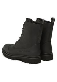 Calvin Klein Jeans Botki Chunky Combat Laceup Boot Rub YW0YW01066 Czarny. Kolor: czarny. Materiał: nubuk, skóra #3