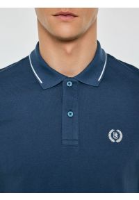 Big-Star - Koszulka męska polo niebieska Polian 405. Okazja: na co dzień. Typ kołnierza: polo. Kolor: niebieski. Materiał: dzianina, jeans. Wzór: jednolity, haft, paski. Styl: elegancki, casual, klasyczny, sportowy #6