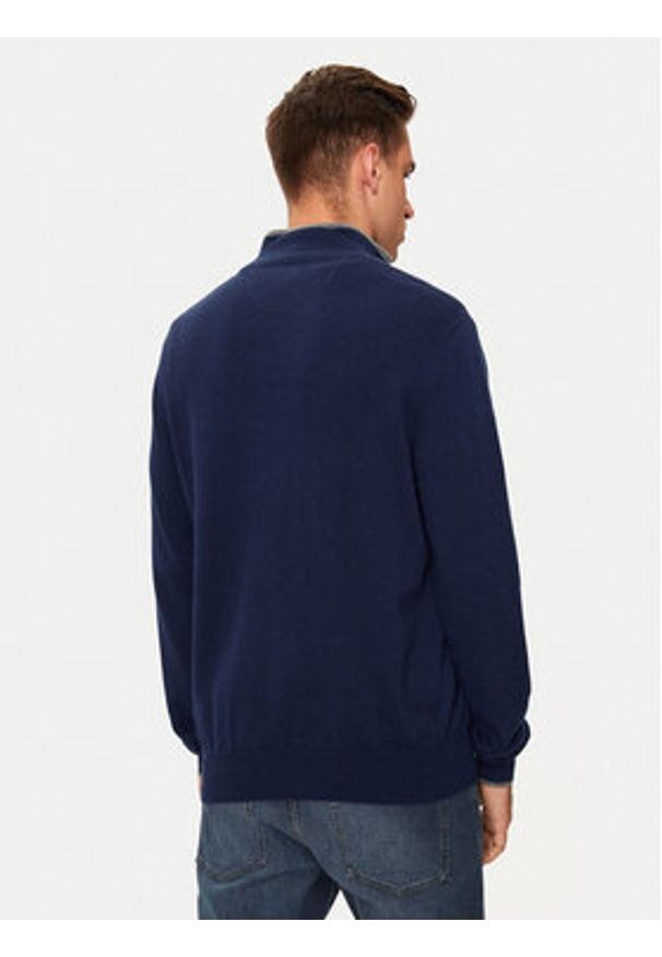 La Martina Sweter ZMS314 YW120 Granatowy Regular Fit. Kolor: niebieski. Materiał: bawełna