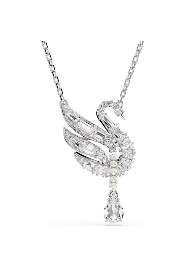 Swarovski Naszyjnik Swan 5723387 Srebrny. Materiał: srebrne. Kolor: srebrny