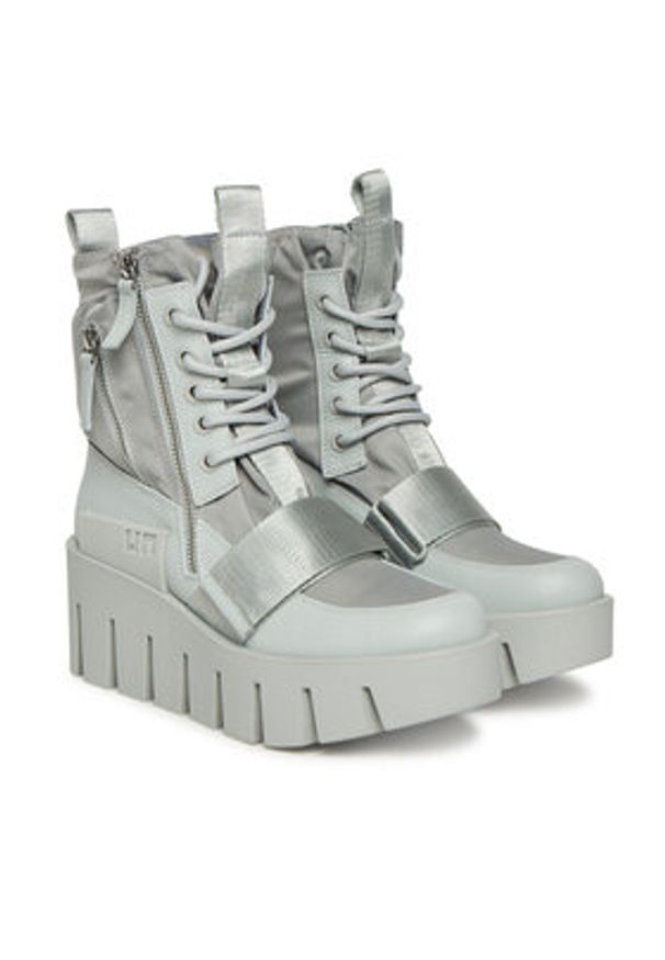 United Nude Trzewiki Grip Combat Lo 10961919165 Szary. Kolor: szary. Materiał: skóra