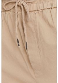 Answear Lab - Spodnie. Kolor: beżowy. Materiał: tkanina, bawełna, elastan. Wzór: gładki. Styl: wakacyjny #4