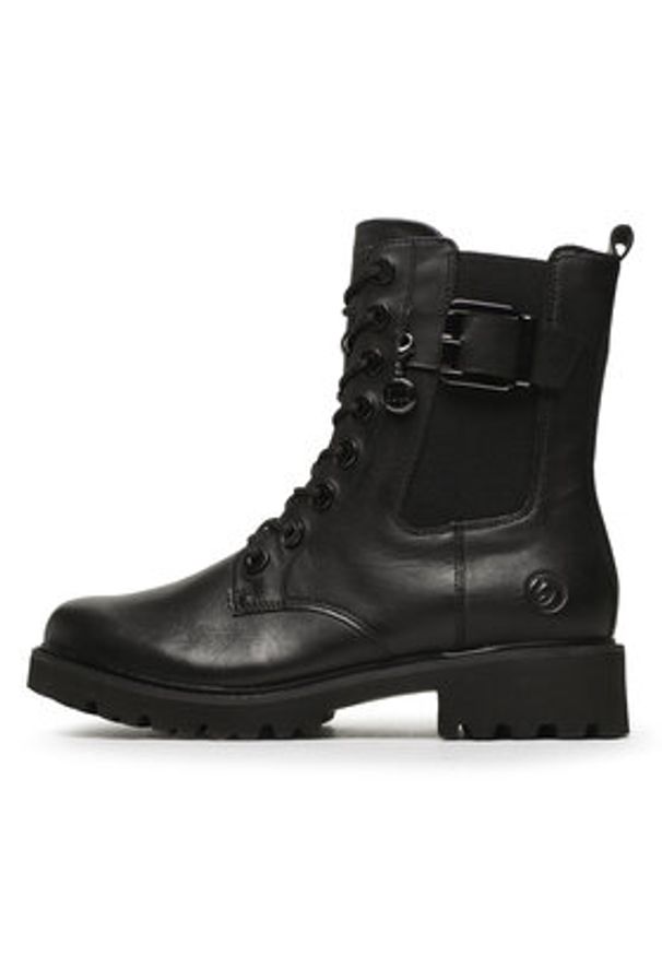 Remonte Botki D8668-00 Czarny. Kolor: czarny. Materiał: skóra