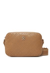 TOMMY HILFIGER - Tommy Hilfiger Torebka Th Distinct Camera Bag Mono AW0AW17221 Brązowy. Kolor: brązowy. Materiał: skórzane