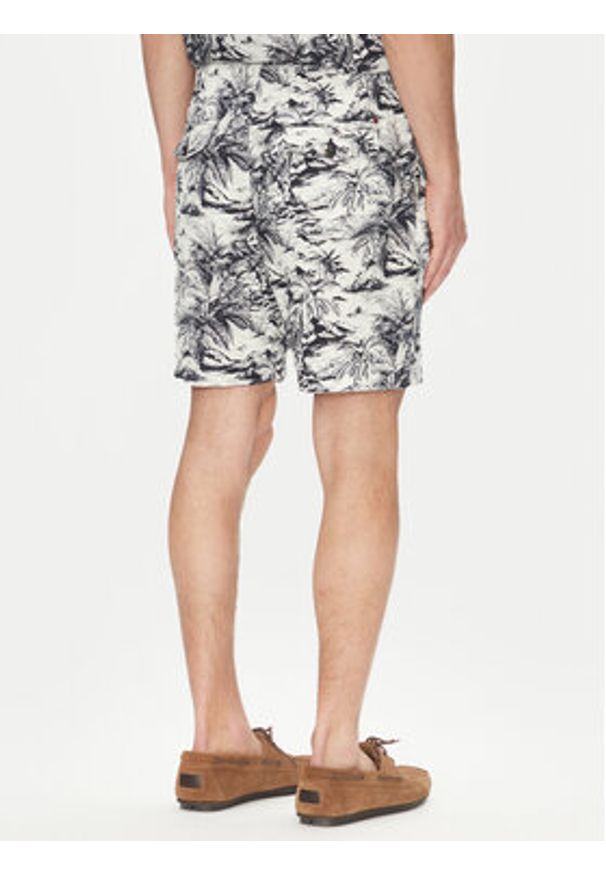 TOMMY HILFIGER - Tommy Hilfiger Szorty materiałowe MW0MW39284 Granatowy Regular Fit. Kolor: niebieski. Materiał: len