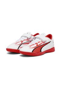 Buty piłkarskie Puma Jr Ultra Orchid Białe-Czarne dla dzieci. Kolor: czarny, czerwony, wielokolorowy. Materiał: materiał. Sport: piłka nożna #1