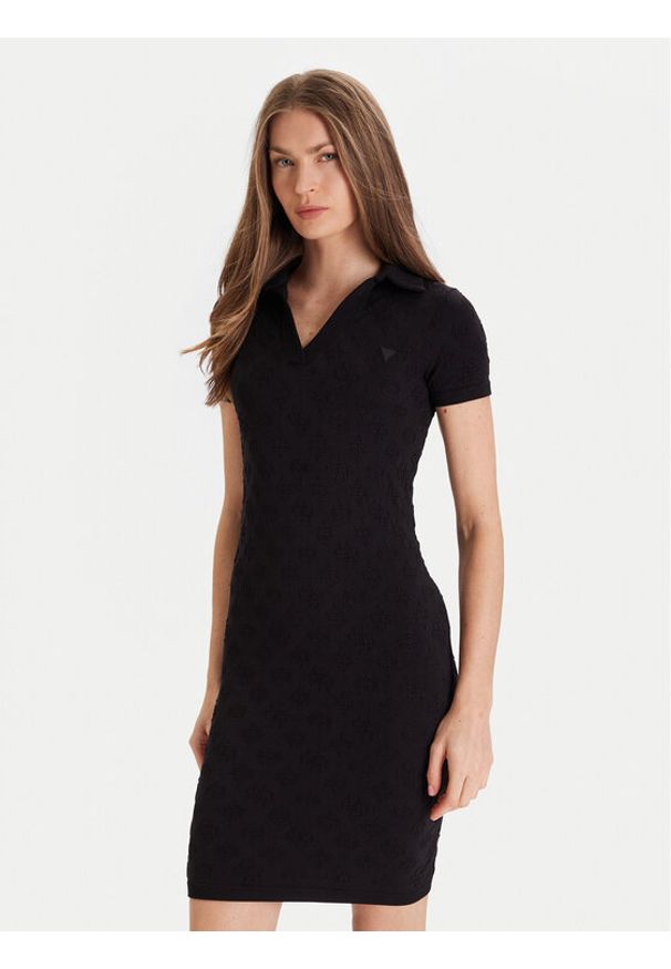 Guess Sukienka codzienna V5YK05 Z3OA0 Czarny Regular Fit. Okazja: na co dzień. Kolor: czarny. Materiał: syntetyk. Typ sukienki: proste. Styl: casual
