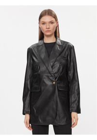 JJXX Marynarka Mary 12227940 Czarny Regular Fit. Kolor: czarny. Materiał: skóra #1