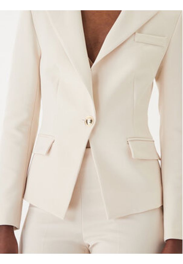 Rinascimento Marynarka CFC0128649003 Beżowy Slim Fit. Kolor: beżowy. Materiał: syntetyk