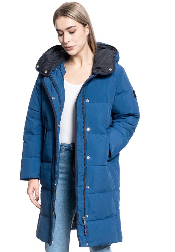 Lee - KURTKA DAMSKA LEE LONG PUFFER OIL BLUE L56WVDMO 112113147