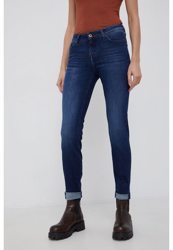 Mustang - Jeansy Jasmin Jeggings. Kolor: niebieski