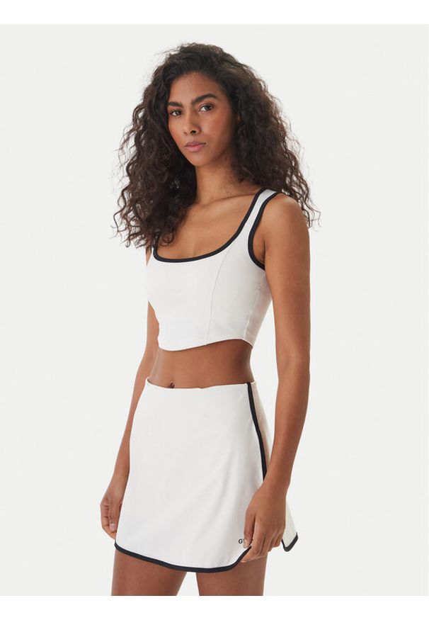 Guess Top V6GP09 K2999 Écru Slim Fit. Materiał: syntetyk